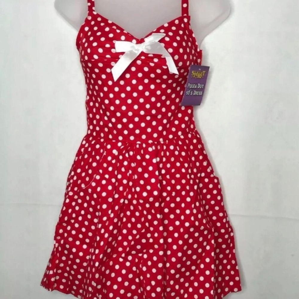 Girls 1950’s Polka Dot Costume Dress M 8-10